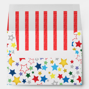 Big Top Circus Carnival Stars Stripes. Envelope