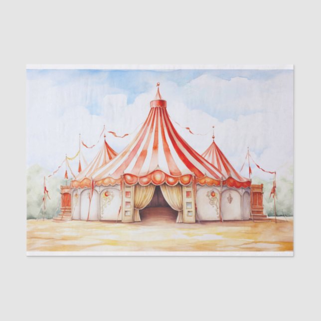 Big Top Circus Tent 3 Decoupage Paper (Front)