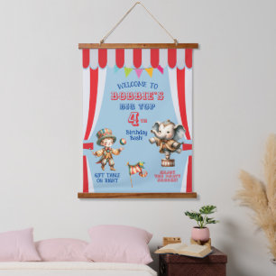 Big Top Circus Theme Birthday Hanging Tapestry