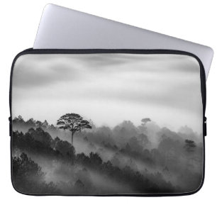 Big Tree in Pine Forest in the Mist Laptop Sleeve