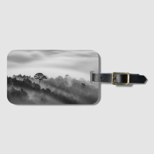 Big Tree in Pine Forest in the Mist Luggage Tag