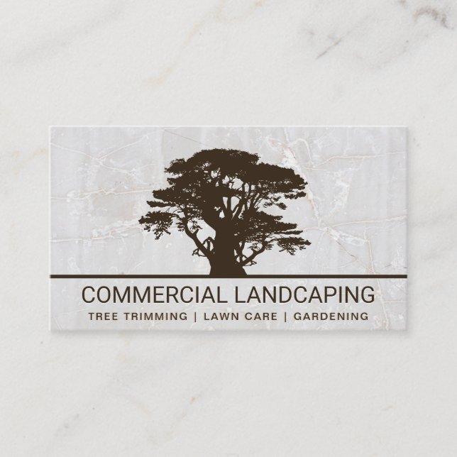 Big Tree Logo | White Rock Background Business Card (Front)