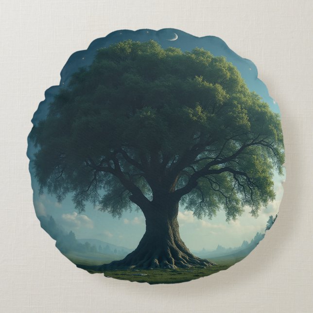 big tree round pillow (Front)