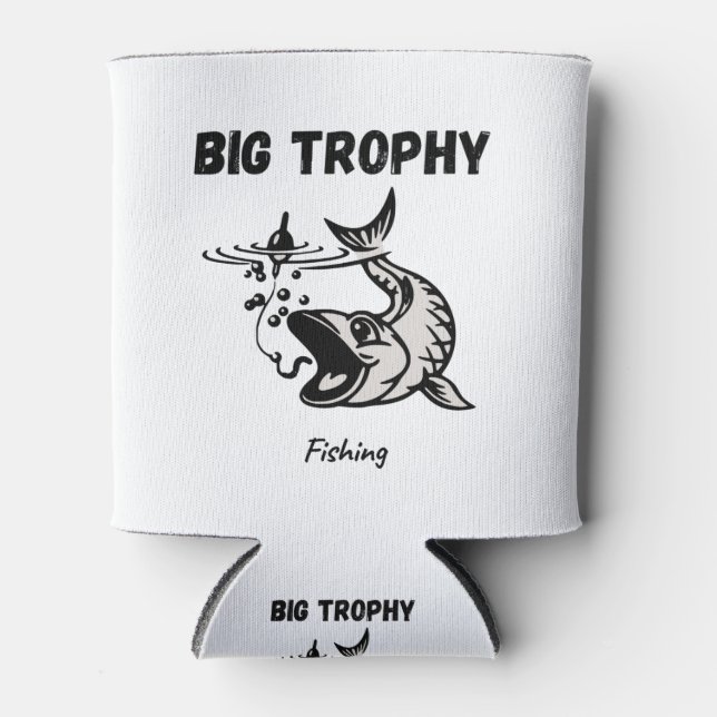 Big Trophy Fishing Can Cooler (Front)