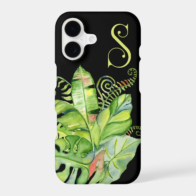 Big Tropical Leaf Arrangement Monogram S (Back)