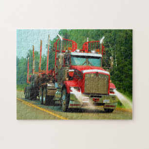 Big Truck and Highway Art for Lorry-lovers Jigsaw Puzzle