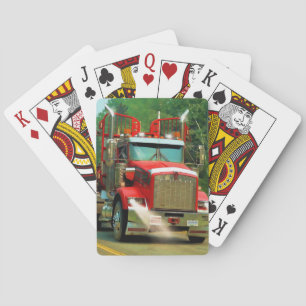 Big Truck and Highway Art for Lorry-lovers Playing Cards