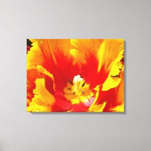 Big Tulip Flower Red Yellow Floral Canvas print
