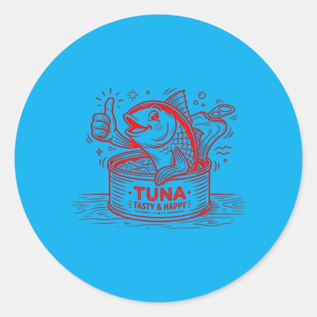 Big Tuna Classic Round Sticker (Front)