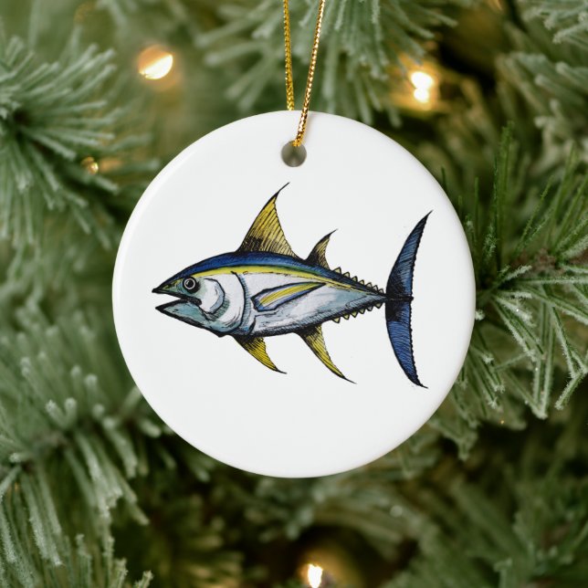 Big Tuna Fish Ceramic Ornament (Tree)