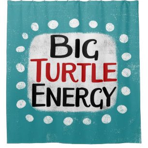Big Turtle Energy Shower Curtain