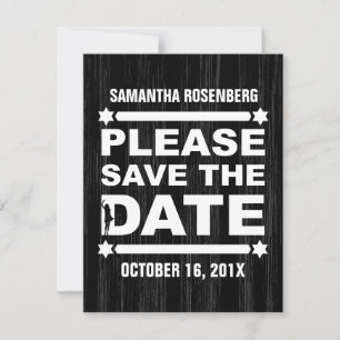 Big Type Bat Mitzvah Save the Date in Black