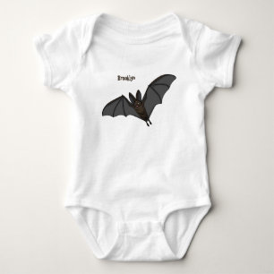 Big vampire bat cartoon illustration baby bodysuit