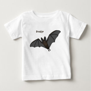 Big vampire bat cartoon illustration  baby T-Shirt