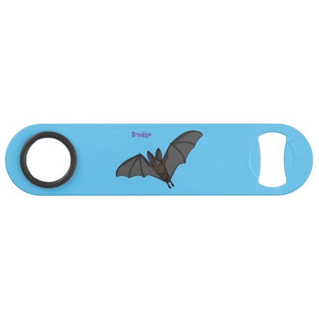Big vampire bat cartoon illustration bar key (Front (Horizontal))