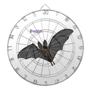 Big vampire bat cartoon illustration dartboard