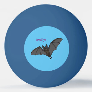 Big vampire bat cartoon illustration ping pong ball