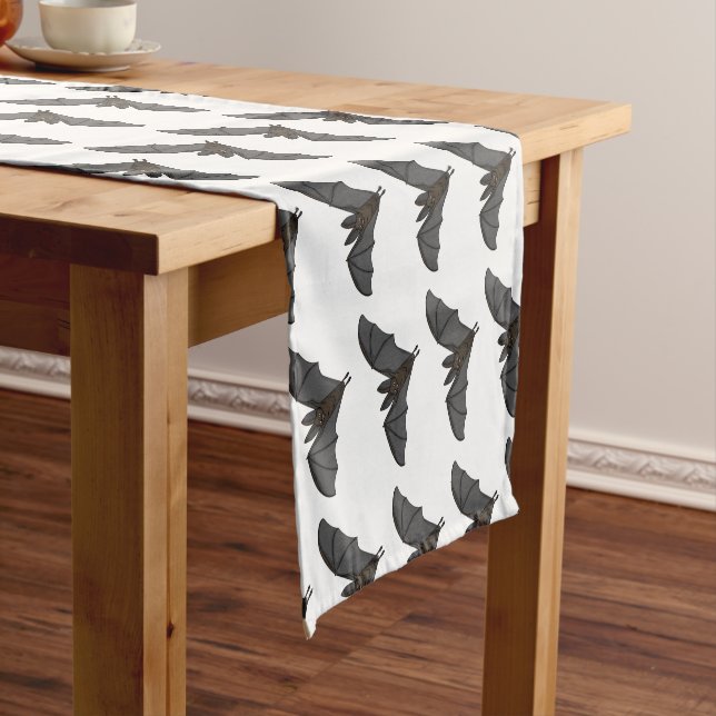 Big vampire bat cartoon illustration  short table runner (In Situ)