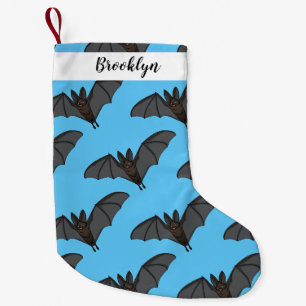 Big vampire bat cartoon illustration small christmas stocking