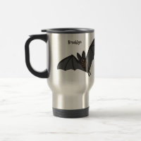 Big vampire bat cartoon illustration