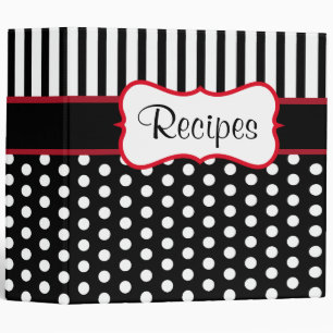 Big Vintage Dot Recipe Binder