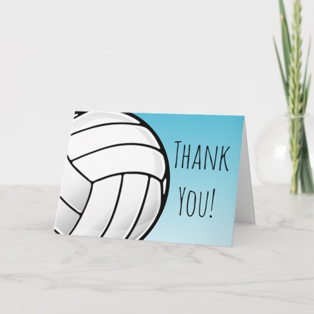 Big Volleyball Ball Custom Thank You Card (Front)