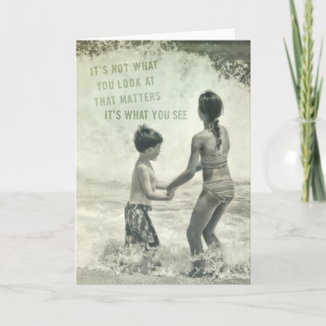 BIG WAVE Greeting Card (Front)