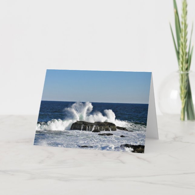 Big Wave Greeting Card, Blank Inside Card (Front)