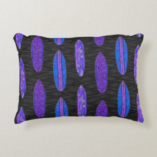Big Wave Hawaiian Surfboards Decorative Pillow