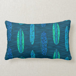 Big Wave Hawaiian Surfboards Lumbar Pillow