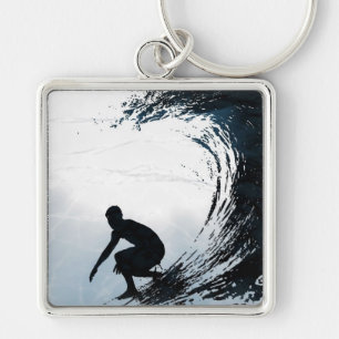 Big Wave Surfer Keychain