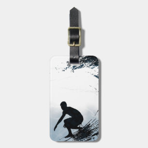 Big Wave Surfer Luggage Tag