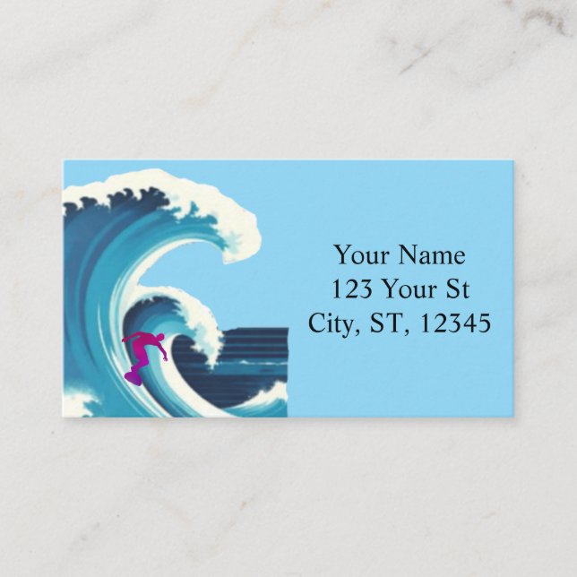 Big Wave Surfer Thunder_Cove Business Card (Front)