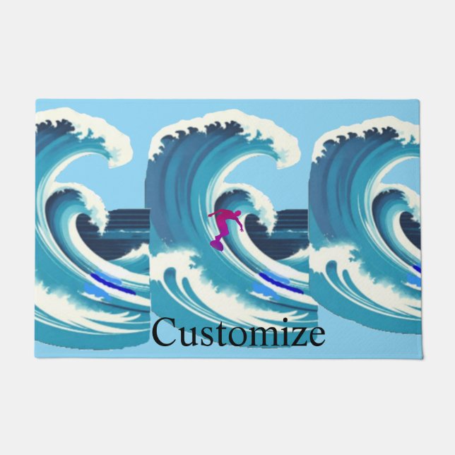 Big Wave Surfer Thunder_Cove Doormat (Front)