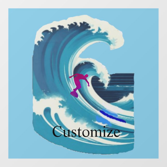 Big Wave Surfer Thunder_Cove Window Cling (Sheet)