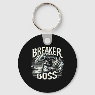 Big Wave Surfing Surfer Beach Wave Breaker Boss Su Keychain