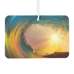 Big wave topical sunset your photo side 2 air freshener
