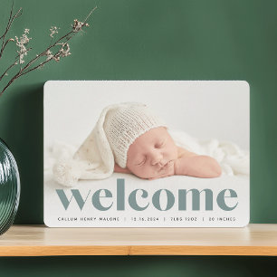 Big Welcome   Photo Birth Announcement