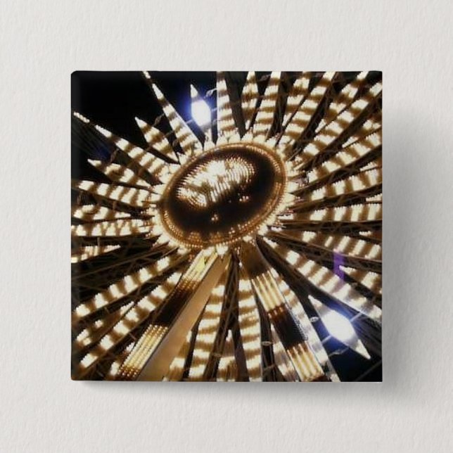 Big Wheel Christmas Star 2 Inch Square Button (Front)