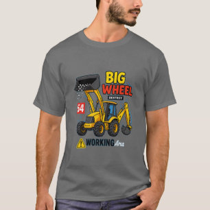 Big Wheel Construction Truck Graphic.  T-Shirt