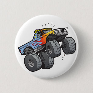 Big Wheel Truck  2 Inch Round Button