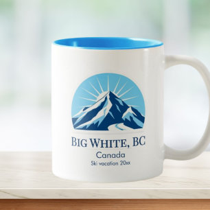 Big White BC Canada ski resort souvenir Two-Tone Coffee Mug