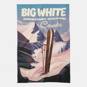 Big White British Columbia Canada ski. Kitchen Towel