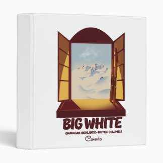 Big White British Columbia Canada ski poster Binder