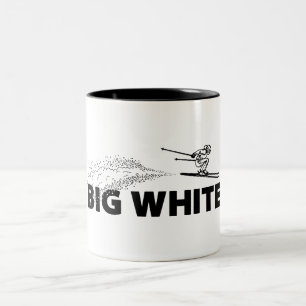 Big White British Columbia Ski Jumper Two-Tone Coffee Mug