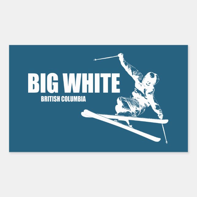 Big White British Columbia Skier Sticker (Front)