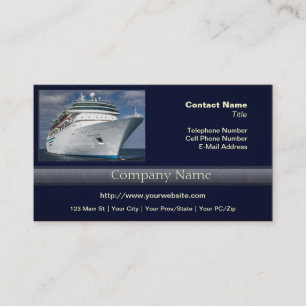 Big White Cruise Ship Business Card