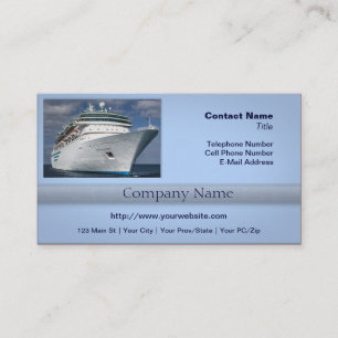 Big White Cruise Ship Business Card