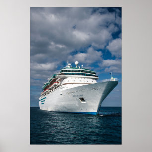 Big White Cruise Ship Poster