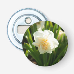Big white daffodils on a spring day bottle opener